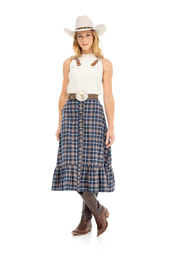 CONJUNTO REGATA VACANZE + SAIA XADREZ DOLCE VITA - COLLAB ZENZ + DOUBLE E